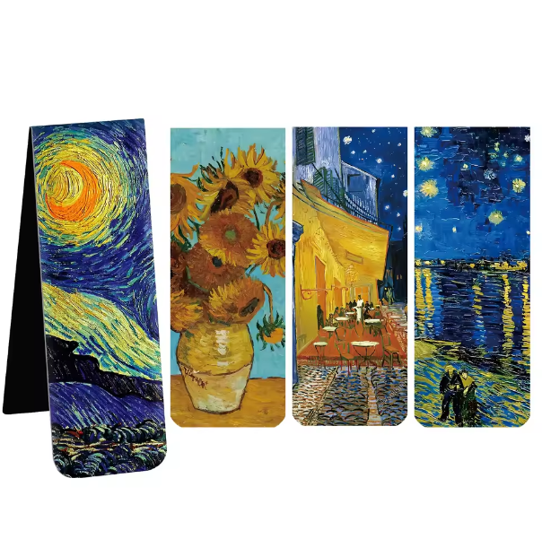 Set de 4 marcapáginas Van Gogh magnéticos