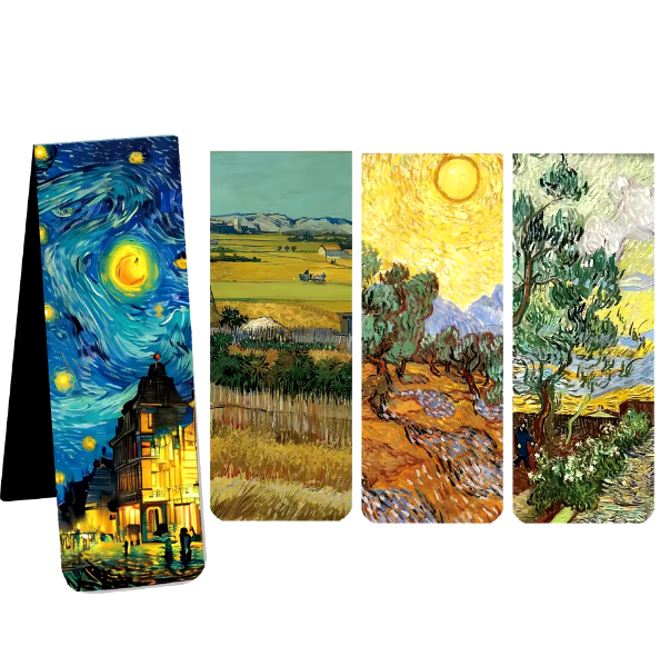 Set de 4 marcapáginas Van Gogh magnéticos