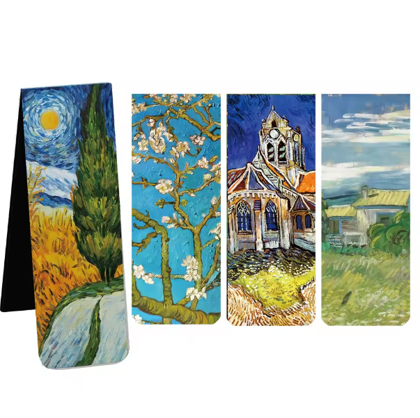 Set de 4 marcapáginas Van Gogh magnéticos